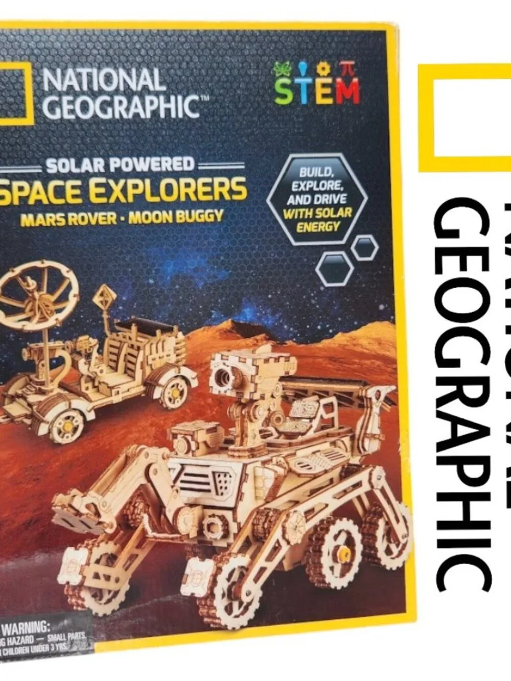 NEW NATIONAL GEOGRAPHIC Solar Model Kit Wooden 3D Puzzle Models NASA Space Explo